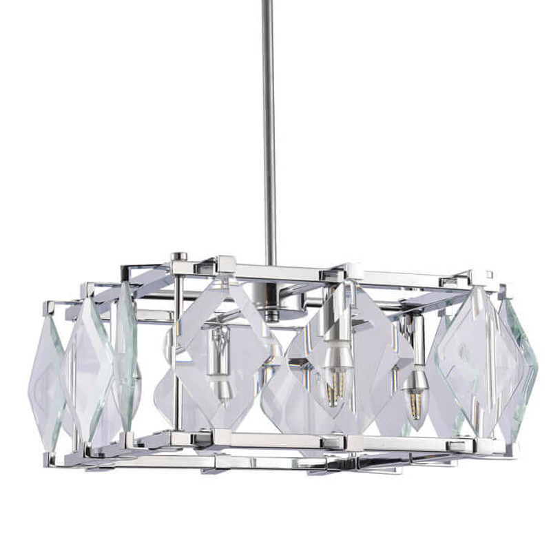 Люстра Glass Rhombus Lighting square Хром Люстра Glass Rhombus Lighting square Хром в Рязани | Loft Concept