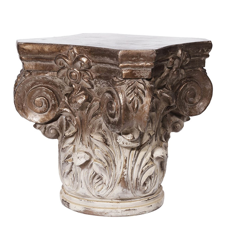 Стол Roman Column Белый Коричневый винтаж Стол Roman Column Белый Коричневый винтаж в Рязани | Loft Concept