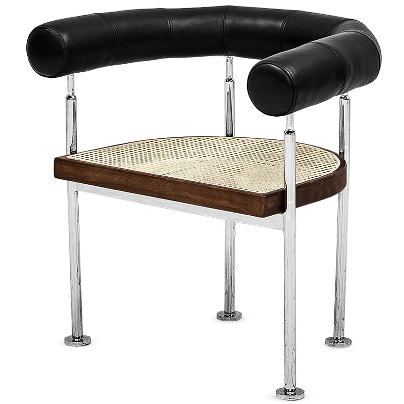 Стул Philibe Stool Черный Коричневый Хром Бежевый в Рязани | Loft Concept 