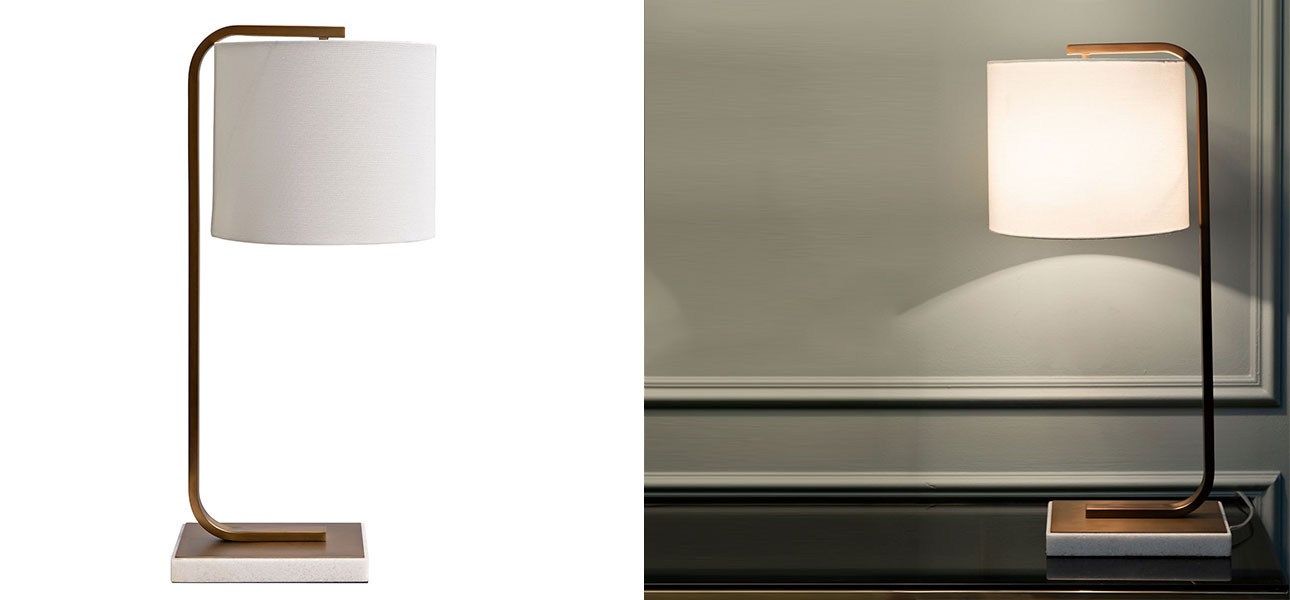 Настольная лампа на мраморном основании Victory - фото