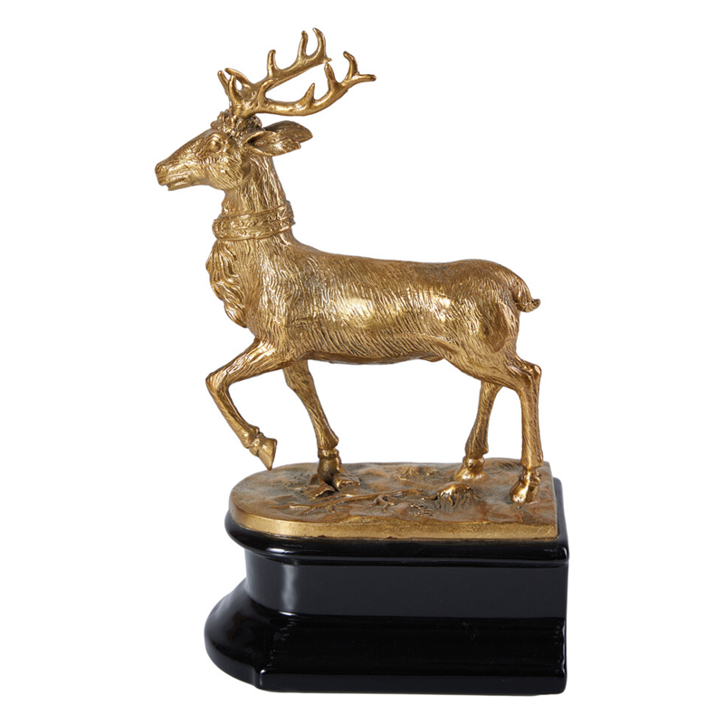 Держатель для книг в виде оленя из фарфора и бронзы Eden Garden porcelain and bronze Черный Бронза в Рязани | Loft Concept 