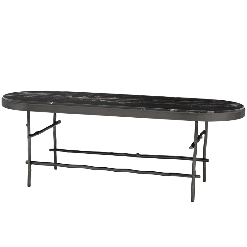 Кофейный стол Eichholtz Coffee Table Tomasso Черный Мрамор Nero Темная бронза Кофейный стол Eichholtz Coffee Table Tomasso Черный Мрамор Nero Темная бронза в Рязани | Loft Concept