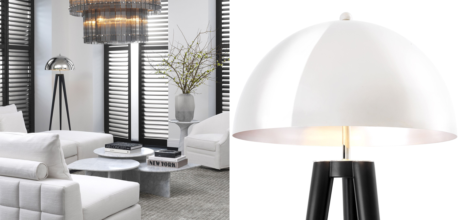 Торшер Eichholtz Floor Lamp Coyote Nickel - фото