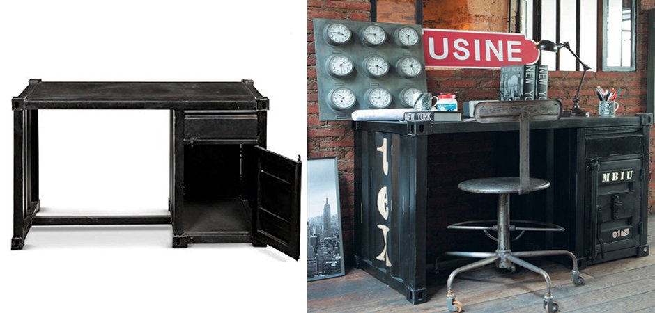 Письменный стол Metal Sea Container Desk Письменный стол Metal Sea Container Desk - Loft-Concept в Рязани