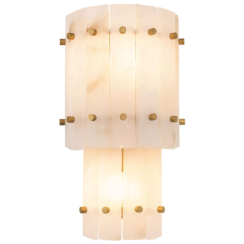 Бра Eichholtz Wall Lamp Blason Double Белый Мрамор Bianco Бежевый Латунь Бра Eichholtz Wall Lamp Blason Double Белый Мрамор Bianco Бежевый Латунь в Рязани | Loft Concept