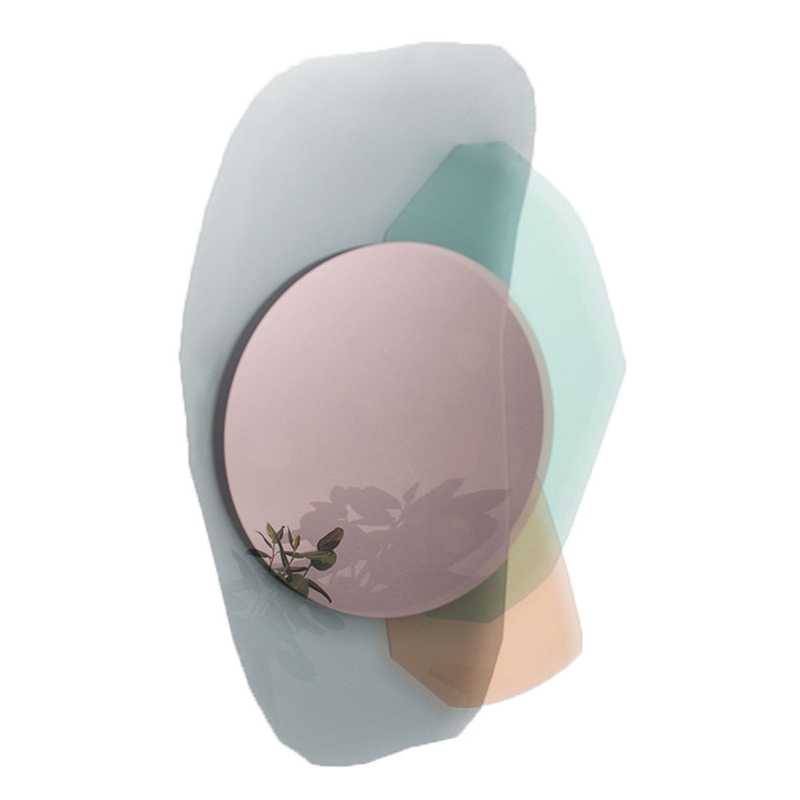Арт-объект на стену с зеркалом Glass Repeated Mirror I by OS And OOS Розовый пастельный Прозрачный зеленый Голубой пастельный Арт-объект на стену с зеркалом Glass Repeated Mirror I by OS And OOS Розовый пастельный Прозрачный зеленый Голубой пастельный в Рязани | Loft Concept