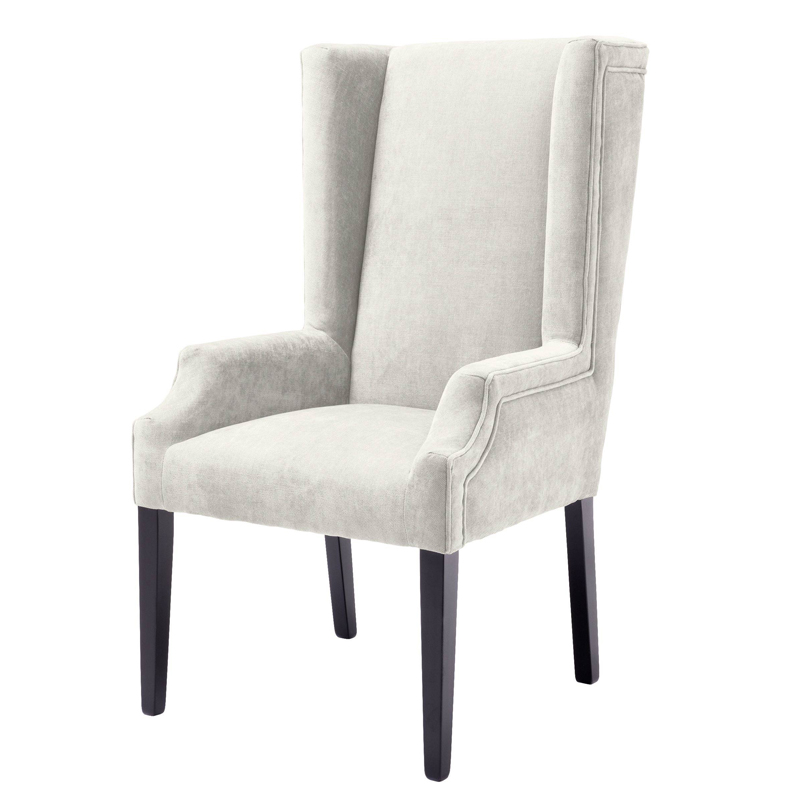 Стул Eichholtz Dining Chair Tempio sand Молочный Черный Стул Eichholtz Dining Chair Tempio sand Молочный Черный в Рязани | Loft Concept