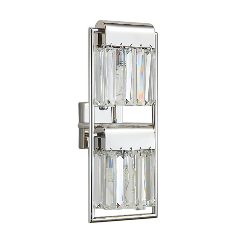 Бра Crystal Pendants chrome 2 Прозрачное Стекло Хром Бра Crystal Pendants chrome 2 Прозрачное Стекло Хром в Рязани | Loft Concept