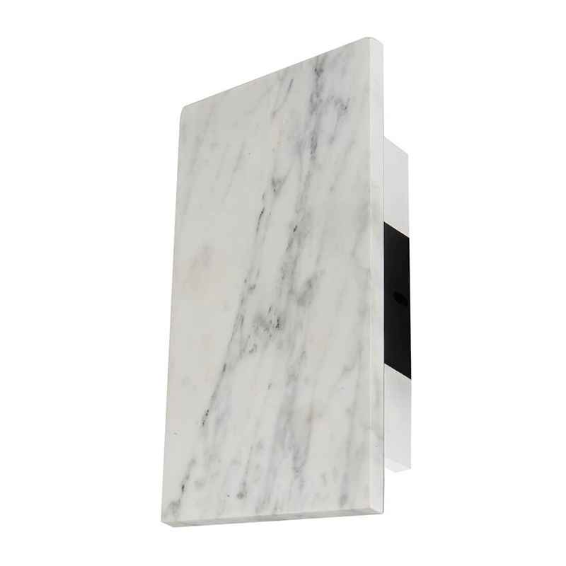 Бра Jordy Marble Slab Wall Lamp Черный Светло-серый в Рязани | Loft Concept 