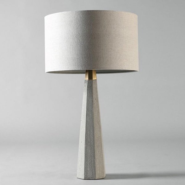 Настольная лампа Concrete Stone Table Lamp Tube Серый Настольная лампа Concrete Stone Table Lamp Tube Серый в Рязани | Loft Concept