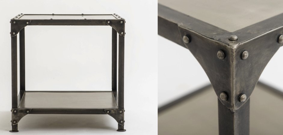 Кофейный стол Industrial Steampunk Nickel Side Table Кофейный стол Industrial Steampunk Nickel Side Table - Loft-Concept в Рязани
