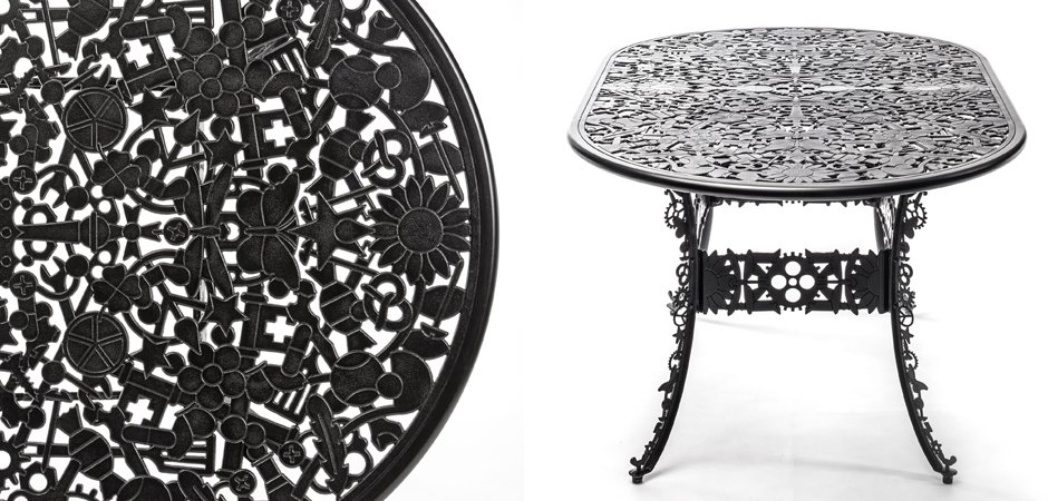 Обеденный стол Industry Collection ALUMINIUM OVAL TABLE – BLACK Обеденный стол Industry Collection ALUMINIUM OVAL TABLE – BLACK - Loft-Concept в Рязани