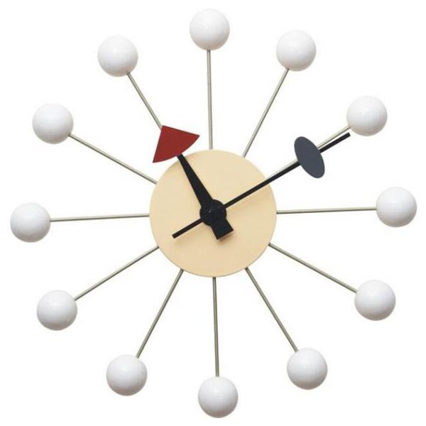 Часы George Nelson Ball Clock White Белый Часы George Nelson Ball Clock White Белый в Рязани | Loft Concept