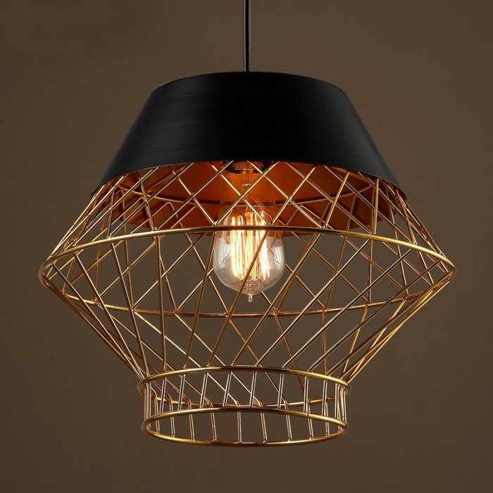 Подвесной светильник Golden Supro Cage Золотой Подвесной светильник Golden Supro Cage Золотой в Рязани | Loft Concept