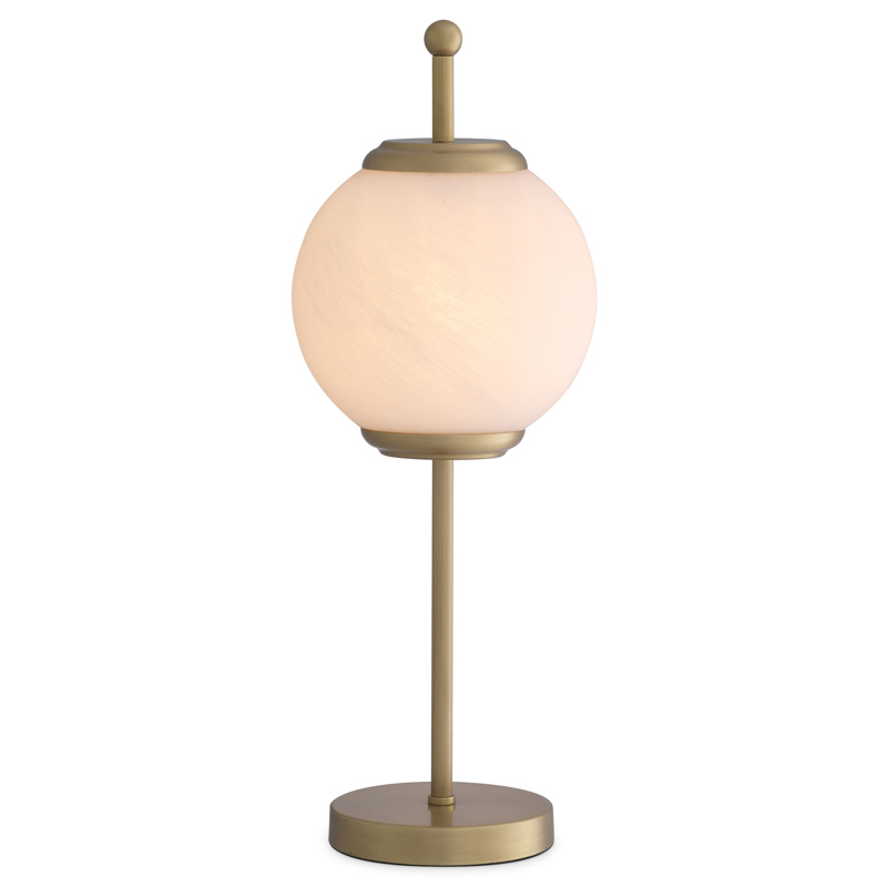 Настольная лампа Eichholtz Table Lamp Deangelo Латунь Античная полированная Белое матовое стекло Настольная лампа Eichholtz Table Lamp Deangelo Латунь Античная полированная Белое матовое стекло в Рязани | Loft Concept