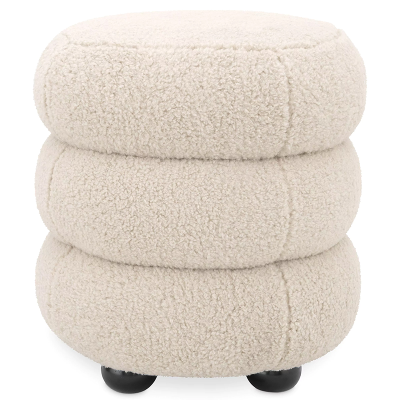 Пуф Eichholtz Stool Tulum Brisbane Cream Молочный Черный Пуф Eichholtz Stool Tulum Brisbane Cream Молочный Черный в Рязани | Loft Concept