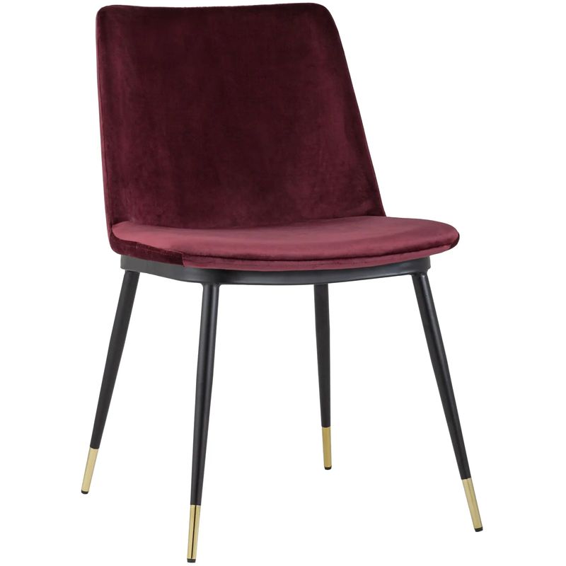 Стул Melissa Chair Вишневый Велюр Бургундский красный Черный Стул Melissa Chair Вишневый Велюр Бургундский красный Черный в Рязани | Loft Concept