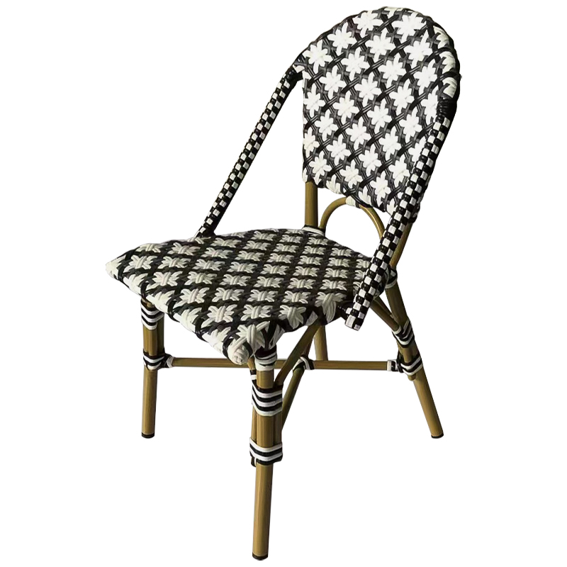 Стул ротанг Wicker Mathis Rattan Chair Черно-белый Древесина Стул ротанг Wicker Mathis Rattan Chair Черно-белый Древесина в Рязани | Loft Concept