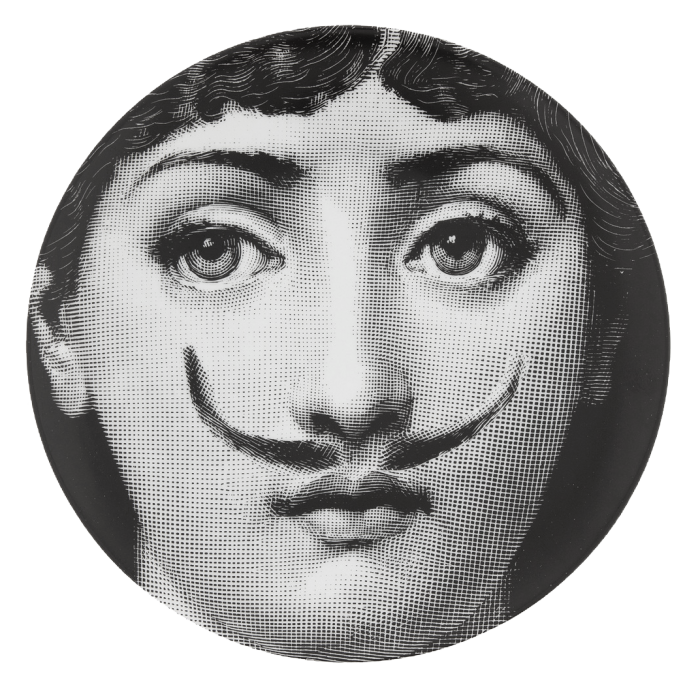 Декоративная тарелка Fornasetti 021 Черный Декоративная тарелка Fornasetti 021 Черный в Рязани | Loft Concept