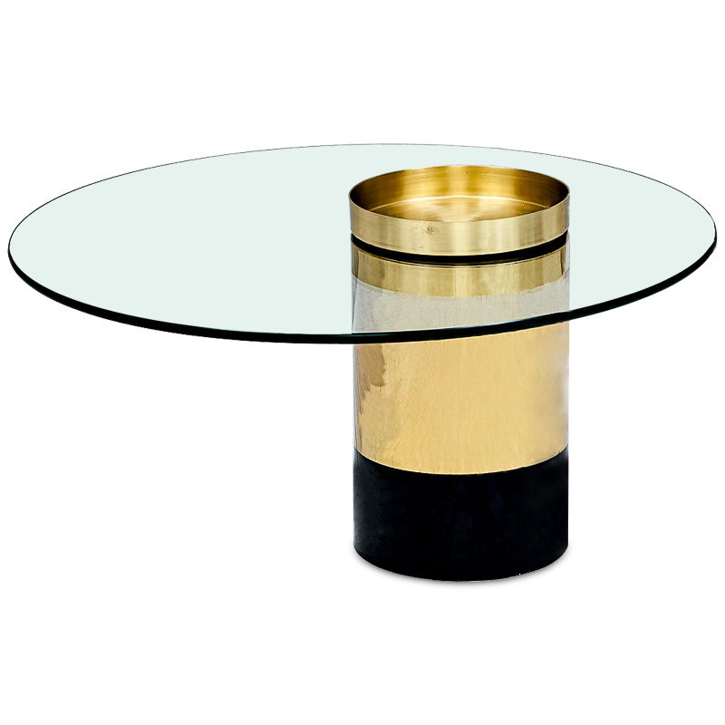 Кофейный стол Desi Coffee Table Латунь Прозрачный Черный Кофейный стол Desi Coffee Table Латунь Прозрачный Черный в Рязани | Loft Concept