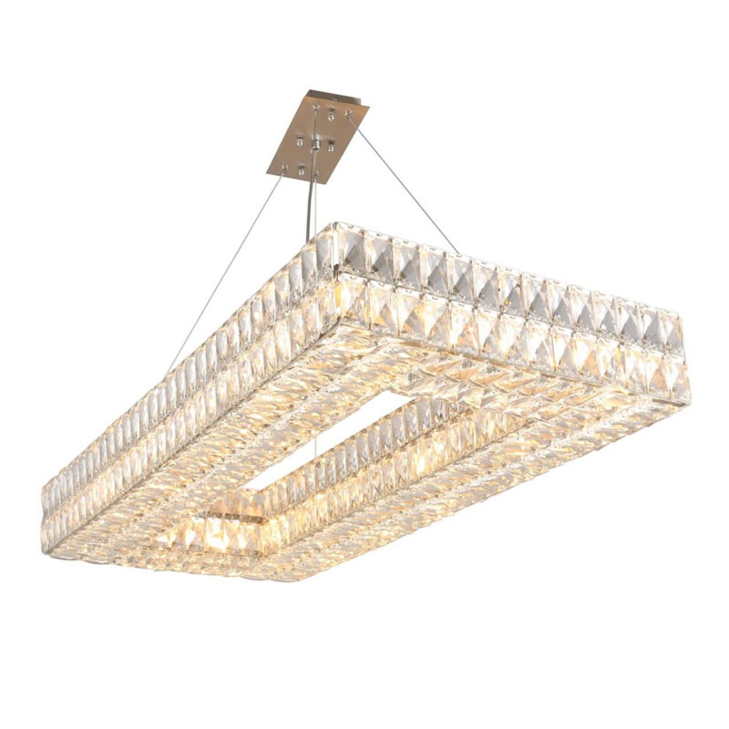 Люстра Crystal Regena Silver Rectangle Chandelier 100 Прозрачный Хром в Рязани | Loft Concept 
