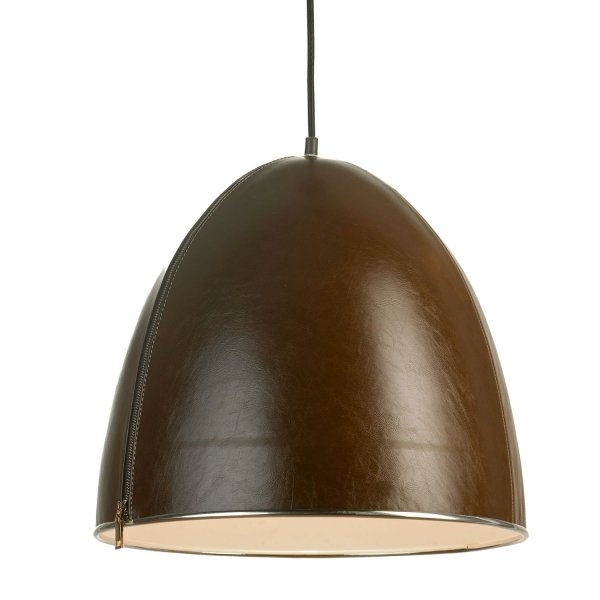 Подвесной светильник Leather Cone Brown Pendant Подвесной светильник Leather Cone Brown Pendant в Рязани | Loft Concept