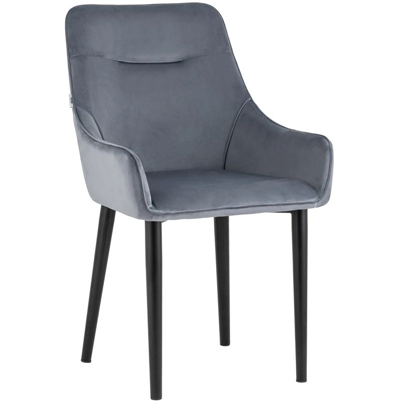 Стул Joan Chair Серый-Голубой Велюр Серо-голубой Черный Стул Joan Chair Серый-Голубой Велюр Серо-голубой Черный в Рязани | Loft Concept