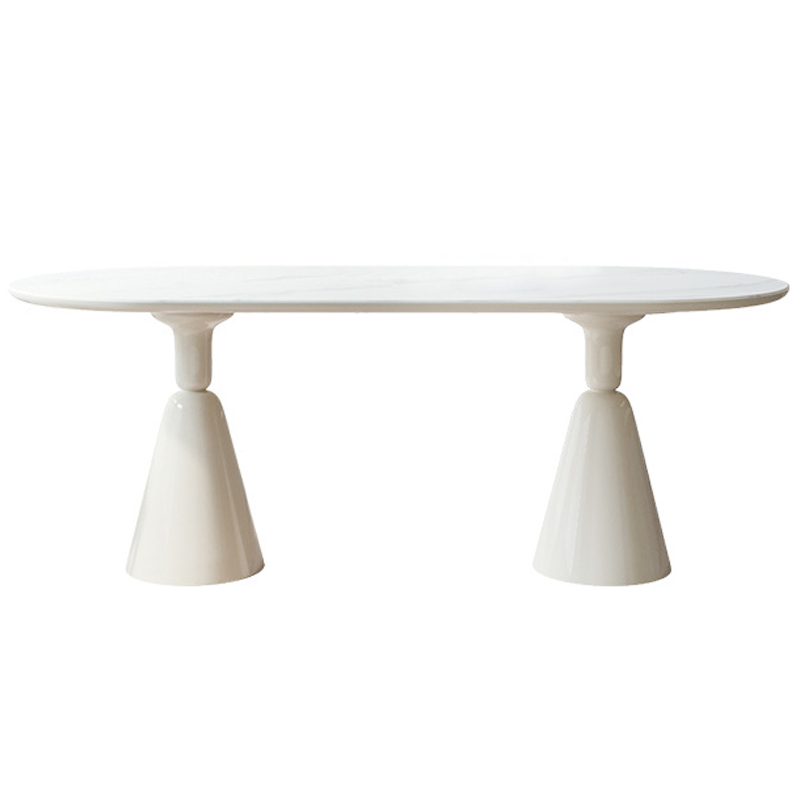 Обеденный стол Pion Dining Table Белый Белый Мрамор Bianco в Рязани | Loft Concept 