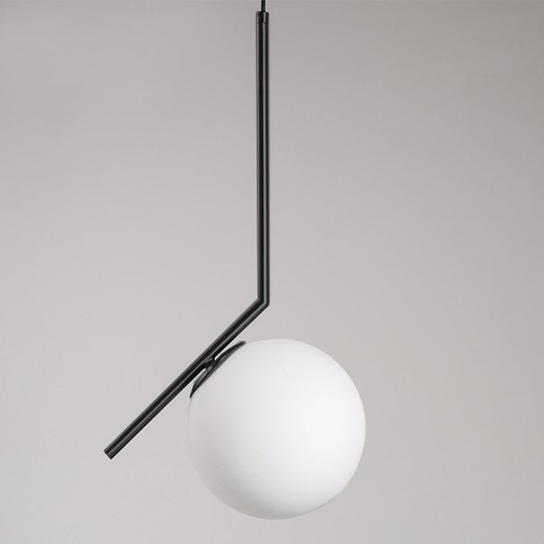 Светильник Flos IC Lighting Black Pendant Lamp Черный Белый Светильник Flos IC Lighting Black Pendant Lamp Черный Белый в Рязани | Loft Concept