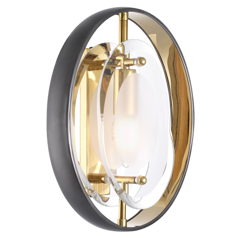 Бра Eichholtz Wall Lamp Vincente Глянцевое золото Прозрачный Черный Бра Eichholtz Wall Lamp Vincente Глянцевое золото Прозрачный Черный в Рязани | Loft Concept