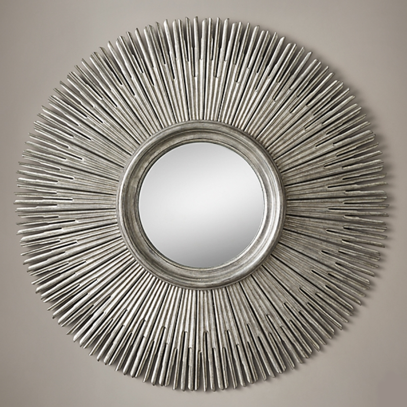 Restoration Hardware ROUND SUNBURST MIRROR Silver Серебро винтаж Restoration Hardware ROUND SUNBURST MIRROR Silver Серебро винтаж в Рязани | Loft Concept