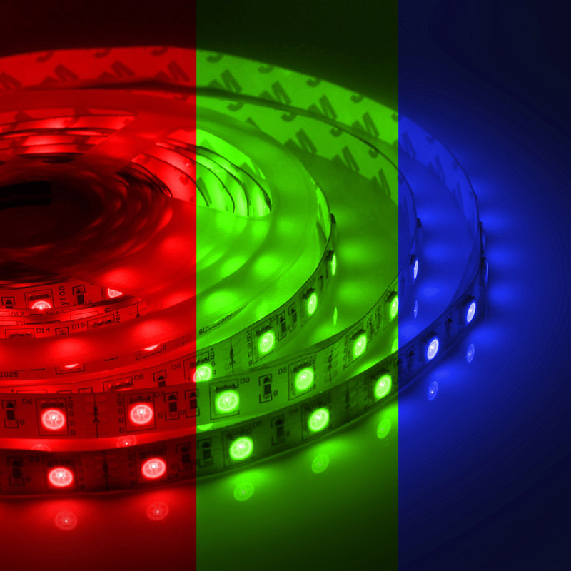 Комплект светодиодной ленты 7,2W/m 30LED/m 3528SMD разноцветный 5M Белый в Рязани | Loft Concept 