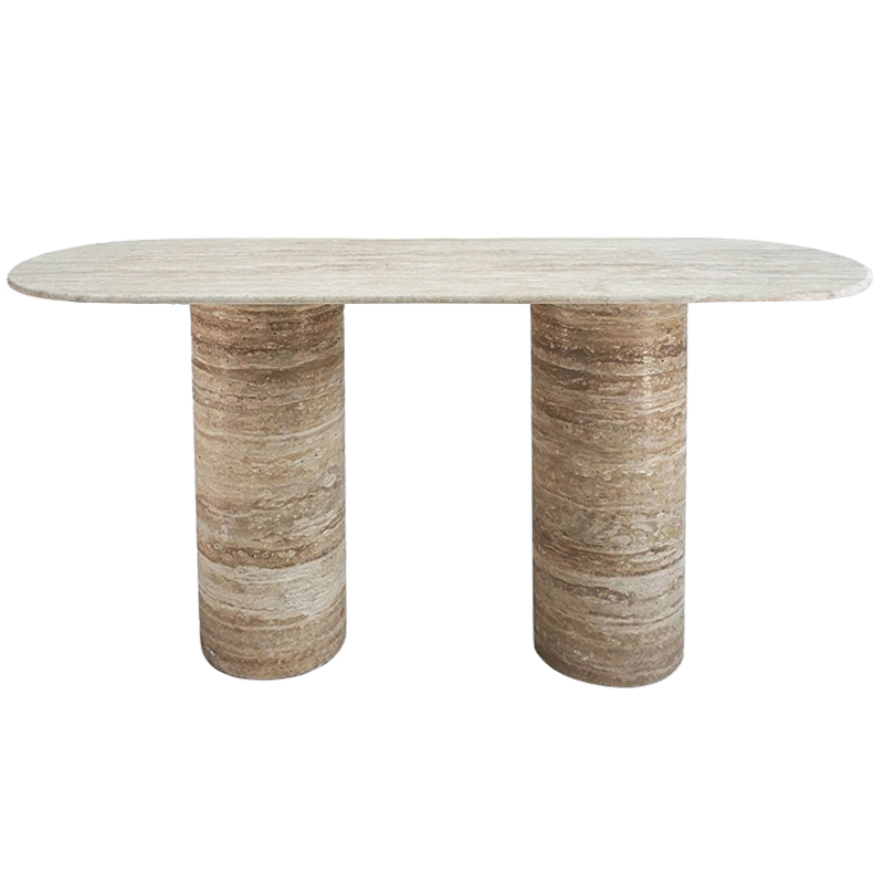 Консоль LA PARADIS Console TABLE Traverten Коричневый Песочный Бежевый Консоль LA PARADIS Console TABLE Traverten Коричневый Песочный Бежевый в Рязани | Loft Concept
