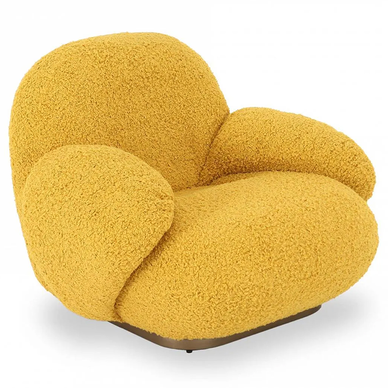 Кресло Chloe Yellow Armchair Желтый Золотой Кресло Chloe Yellow Armchair Желтый Золотой в Рязани | Loft Concept
