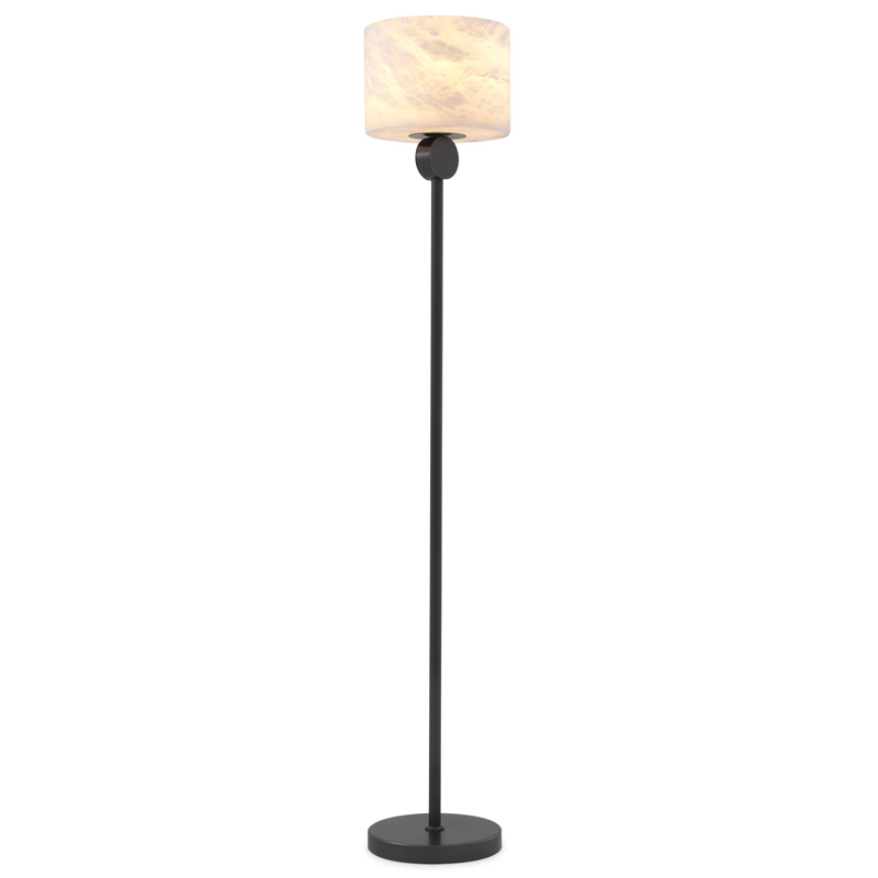 Торшер Eichholtz Floor Lamp Etruscan Bronze Темная бронза Белый Торшер Eichholtz Floor Lamp Etruscan Bronze Темная бронза Белый в Рязани | Loft Concept