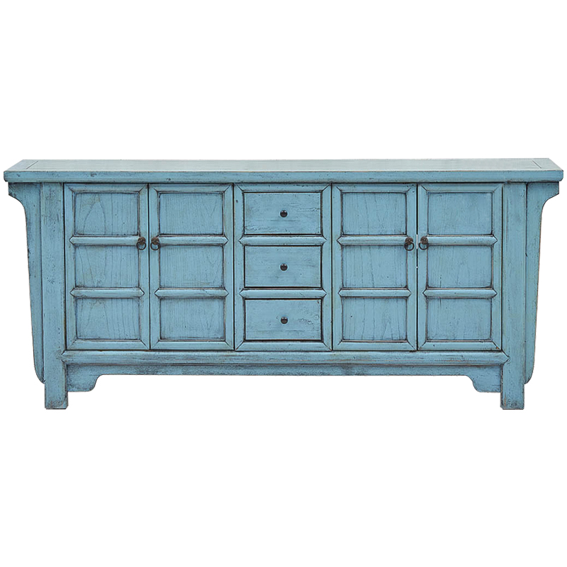 Комод в китайском стиле Blue Chest of Drawers Chinese Collection Голубой Коричневый Комод в китайском стиле Blue Chest of Drawers Chinese Collection Голубой Коричневый в Рязани | Loft Concept