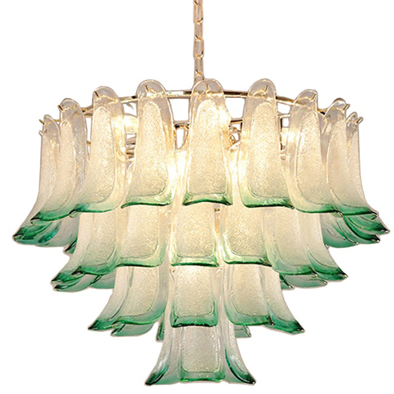 Люстра Peacock Chandelier Золотой Прозрачное Стекло Зеленый Люстра Peacock Chandelier Золотой Прозрачное Стекло Зеленый в Рязани | Loft Concept