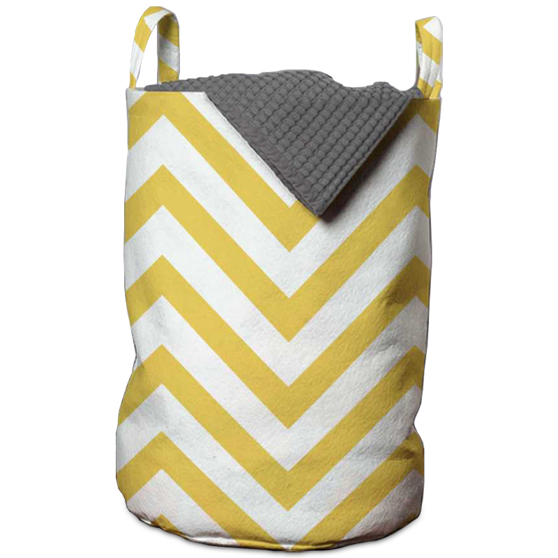 Корзина Mustard Chevron Basket Горчичный Белый Корзина Mustard Chevron Basket Горчичный Белый в Рязани | Loft Concept