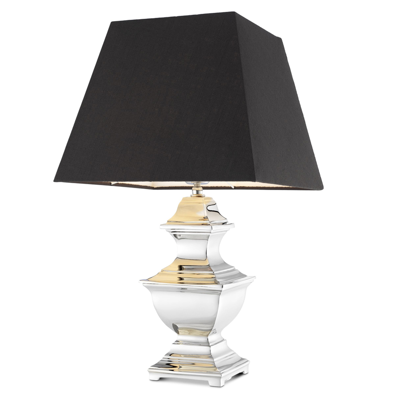 Настольная лампа Eichholtz Table Lamp Maryland Никель Черный в Рязани | Loft Concept 