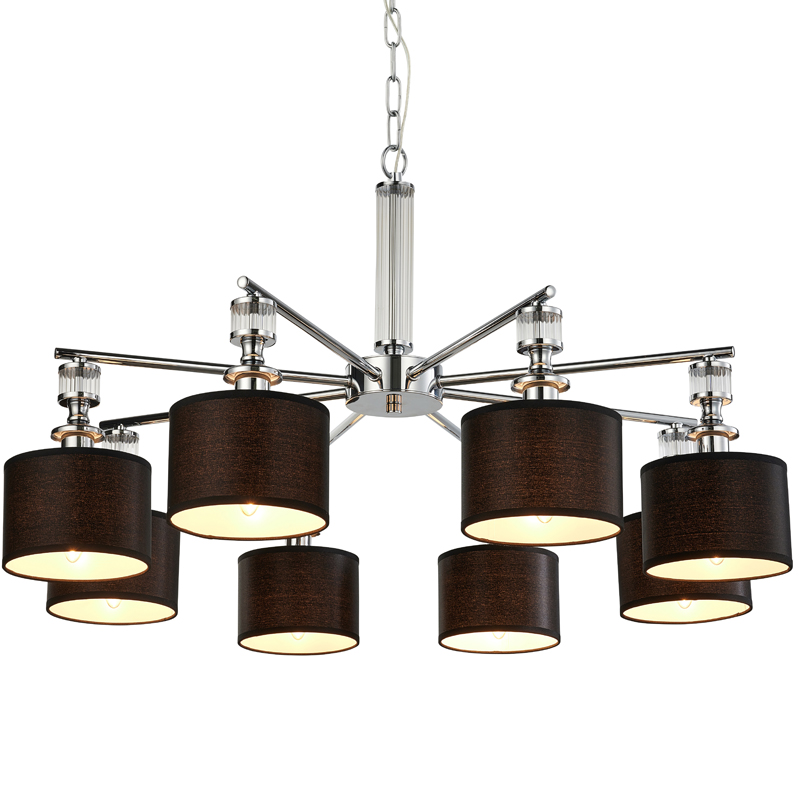 Люстра Isidora Chandelier Хром Серый Прозрачный Люстра Isidora Chandelier Хром Серый Прозрачный в Рязани | Loft Concept
