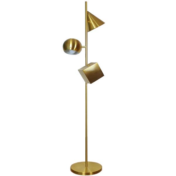 Торшер 3D geometry Gold Золотой Торшер 3D geometry Gold Золотой в Рязани | Loft Concept