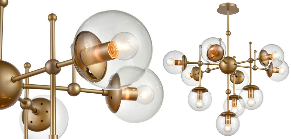 Люстра Gold Balls Chandelier 10 Люстра Gold Balls Chandelier 10 - Loft-Concept в Рязани