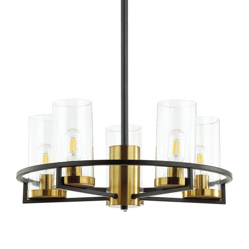 Люстра Goran chandelier 55 Черный Глянцевое золото Прозрачный Люстра Goran chandelier 55 Черный Глянцевое золото Прозрачный в Рязани | Loft Concept