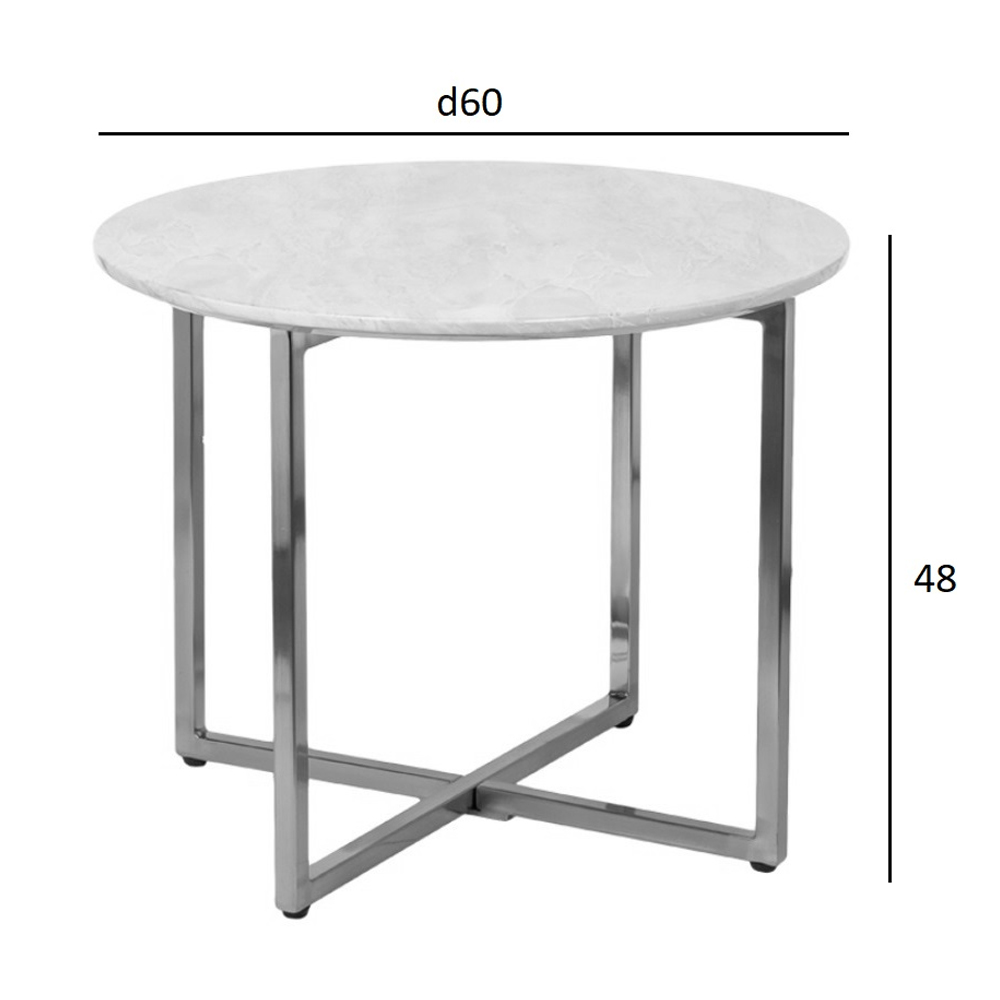 Столик журнальный круглый с черной столешницей Marsali Coffee Table Столик журнальный круглый с черной столешницей Marsali Coffee Table в Рязани