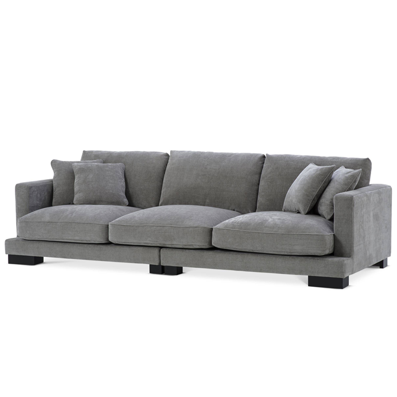 Диван Eichholtz Sofa Tuscany grey Серый Черный Диван Eichholtz Sofa Tuscany grey Серый Черный в Рязани | Loft Concept