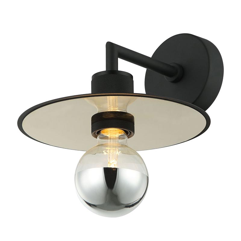 Бра Bruno Hat Black Wall Lamp Черный Золотой Бра Bruno Hat Black Wall Lamp Черный Золотой в Рязани | Loft Concept