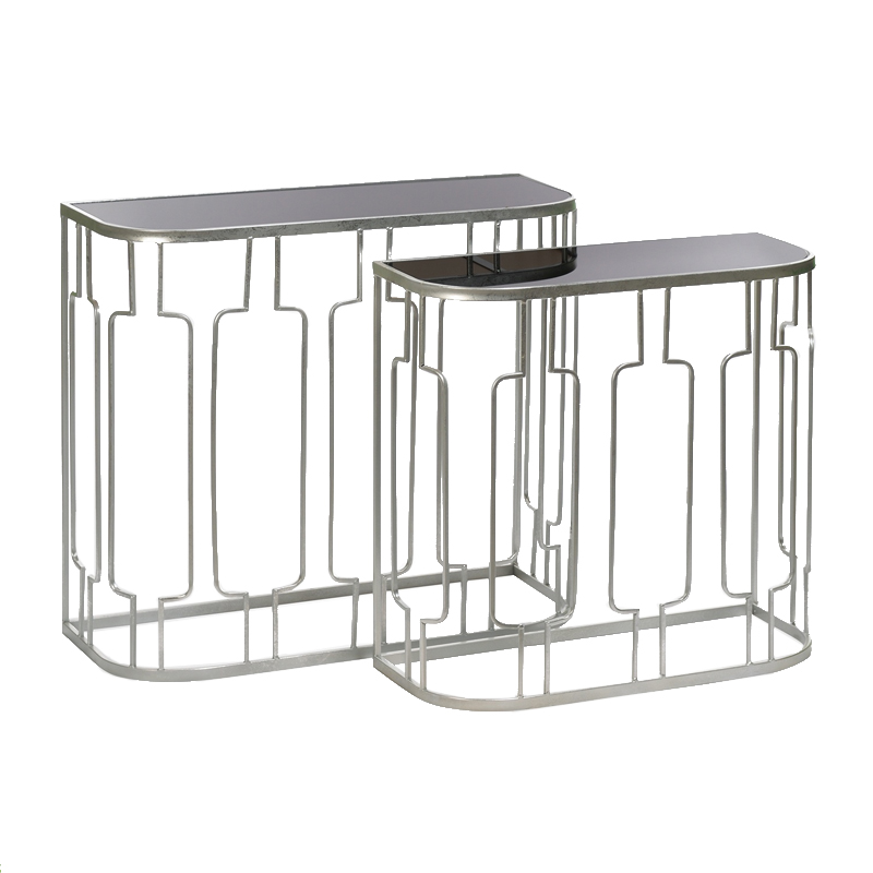 Консоль Frame Metallic Silver Серый Серебряный Консоль Frame Metallic Silver Серый Серебряный в Рязани | Loft Concept