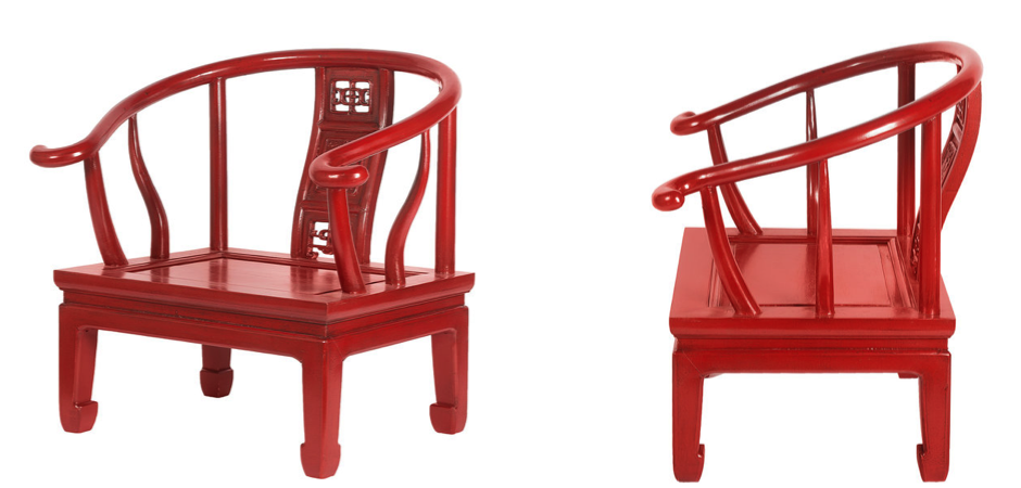 Кресло для медитации Chinese Armchair Red Кресло для медитации Chinese Armchair Red - Loft-Concept в Рязани