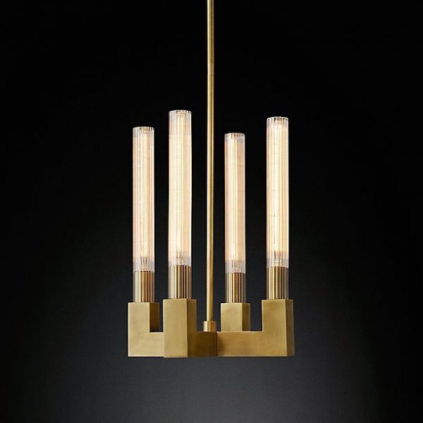Люстра RH CANELLE Pendant lamp 4 Modern Brass Латунь Люстра RH CANELLE Pendant lamp 4 Modern Brass Латунь в Рязани | Loft Concept