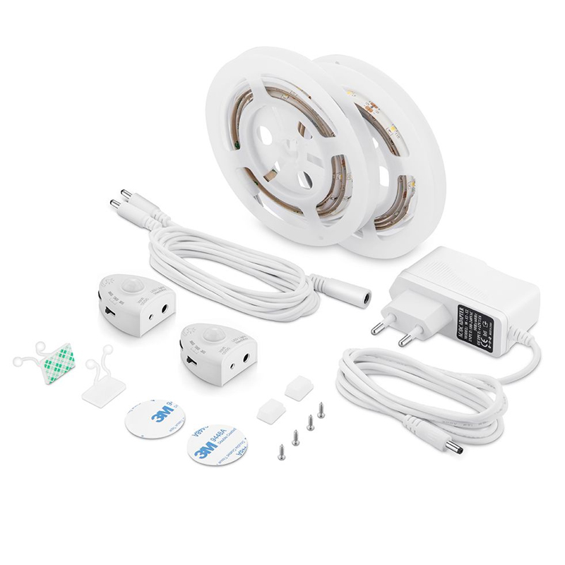 Комплект светодиодной ленты 2,4W/m 30LED/m 2835SMD теплый белый 2х1,2M Белый Комплект светодиодной ленты 2,4W/m 30LED/m 2835SMD теплый белый 2х1,2M Белый в Рязани | Loft Concept